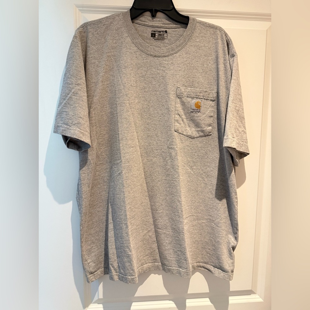 Carhartt Men's Relaxed Fit Gray Short Sleeve Tee Sz L